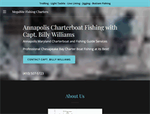 Tablet Screenshot of megabitefishing.com